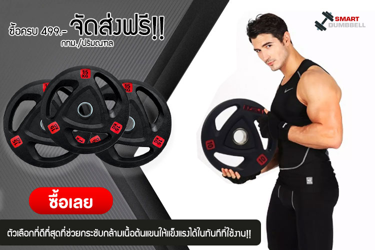 RUBBER WEIGHT PLATE แผ่นน้ำหนักชนิดยางสำหรับแกน